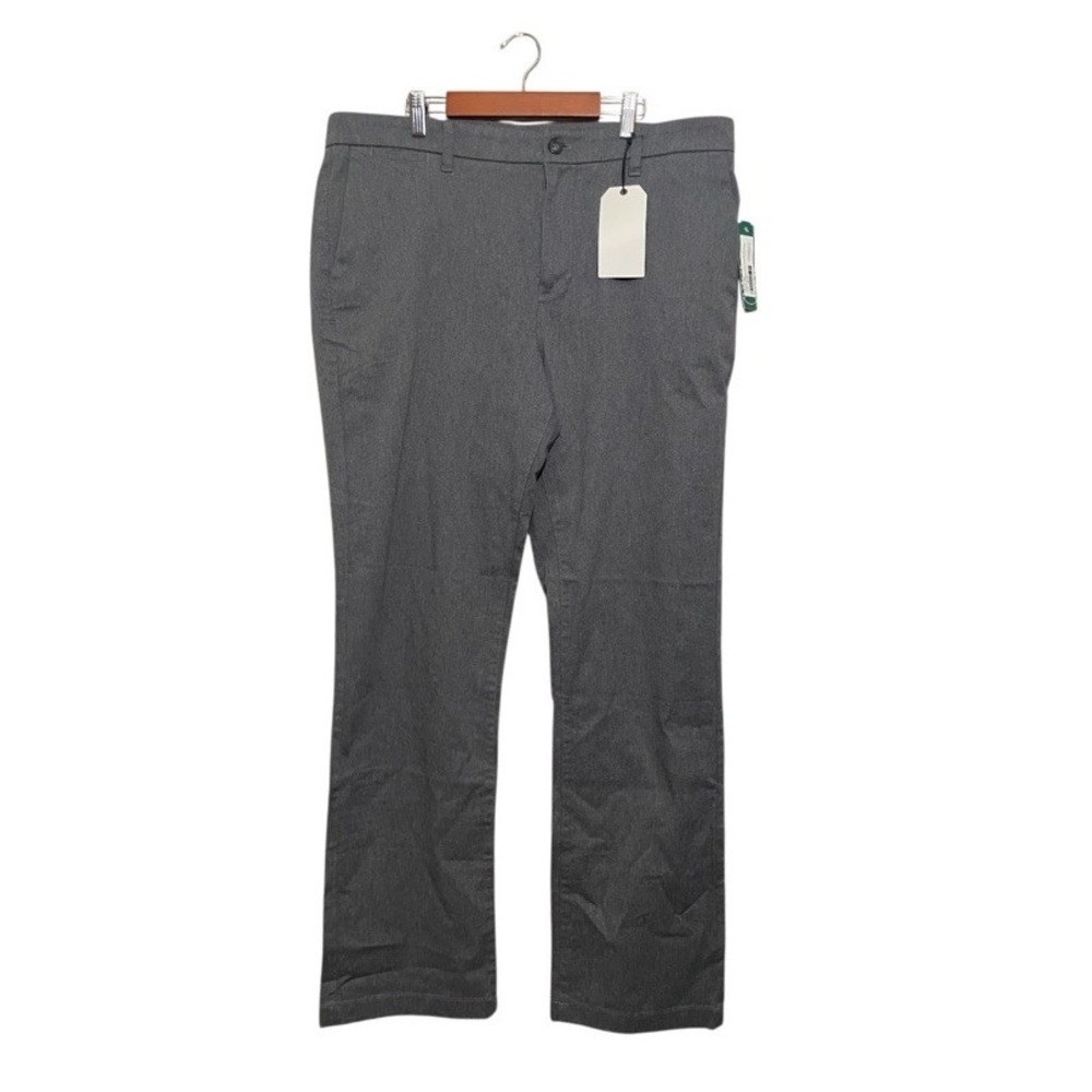 Hawker Rye Chino Pants Sz 36 x 32 Straight Khaki Essential Wash Stretch Gray NWT